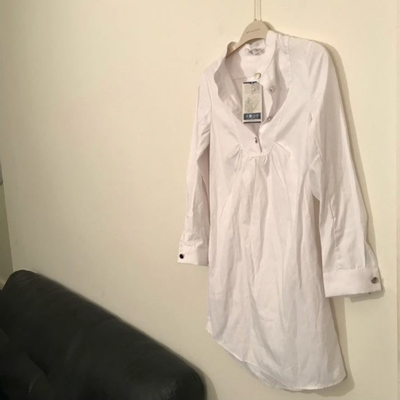 LNK Landscape White Dress Button Back Closure - Picture 5 of 8